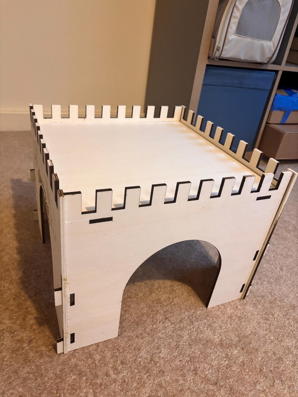 Animal Castle is suitable for Rabbits,  This Castle is personalised with your Animal's name on the Front and side.