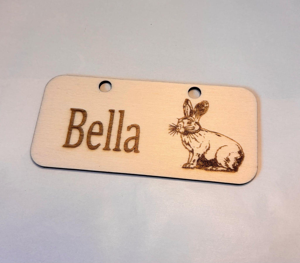 Personalised Rabbit, Name Sign - Standard or Formaldehyde Free Plywood|Custom Using water-based paint and animal-friendly