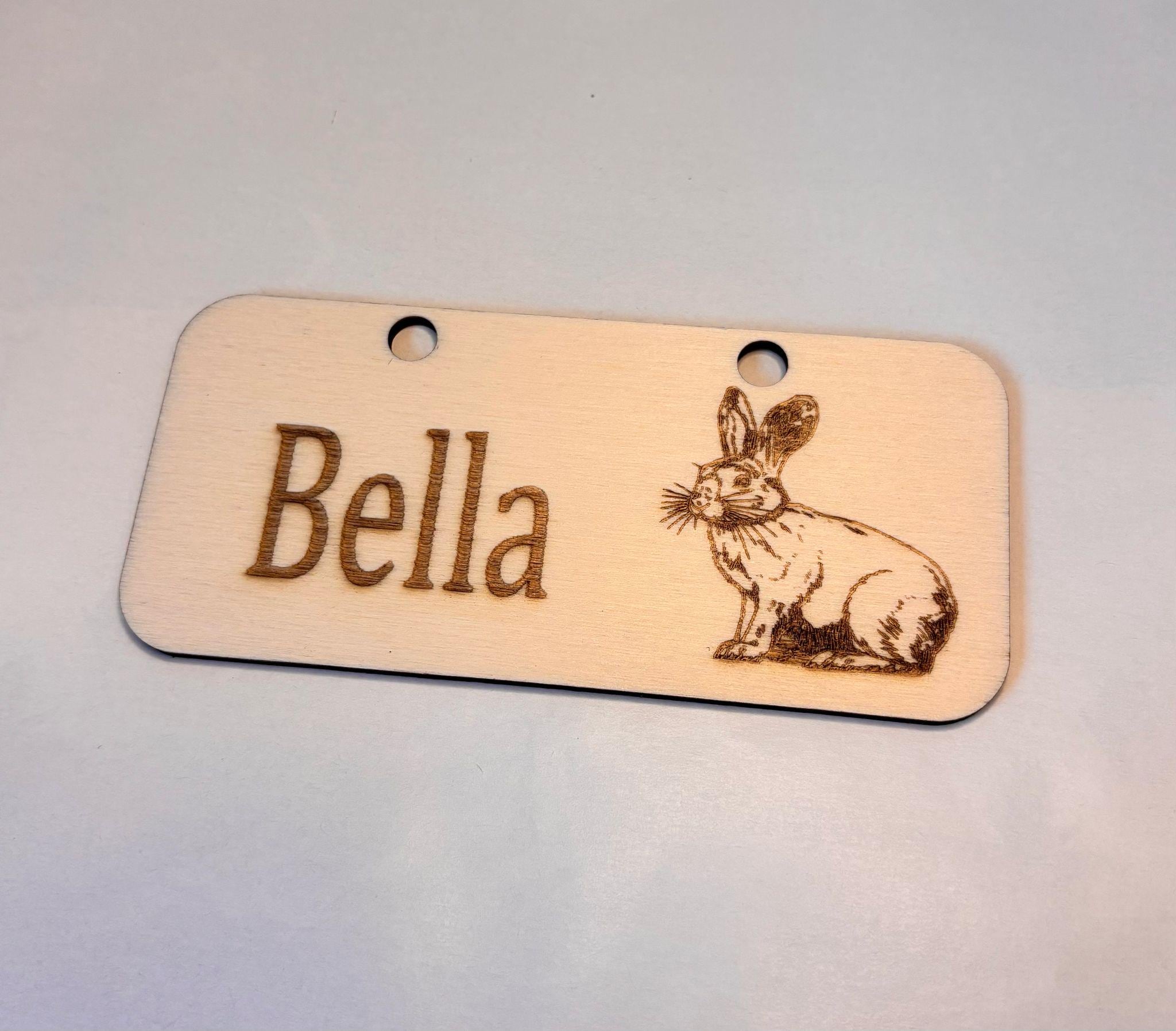 Personalised Rabbit, Name Sign - Standard or Formaldehyde Free Plywood|Custom Using water-based paint and animal-friendly