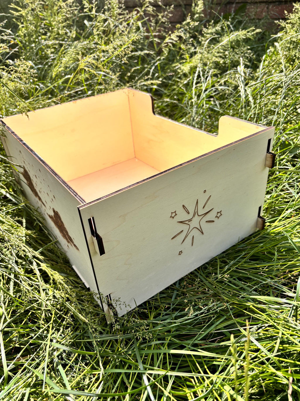Animal Digbox suitable for Rabbits,  This Digbox is personalised with your rabbit's name on the front.