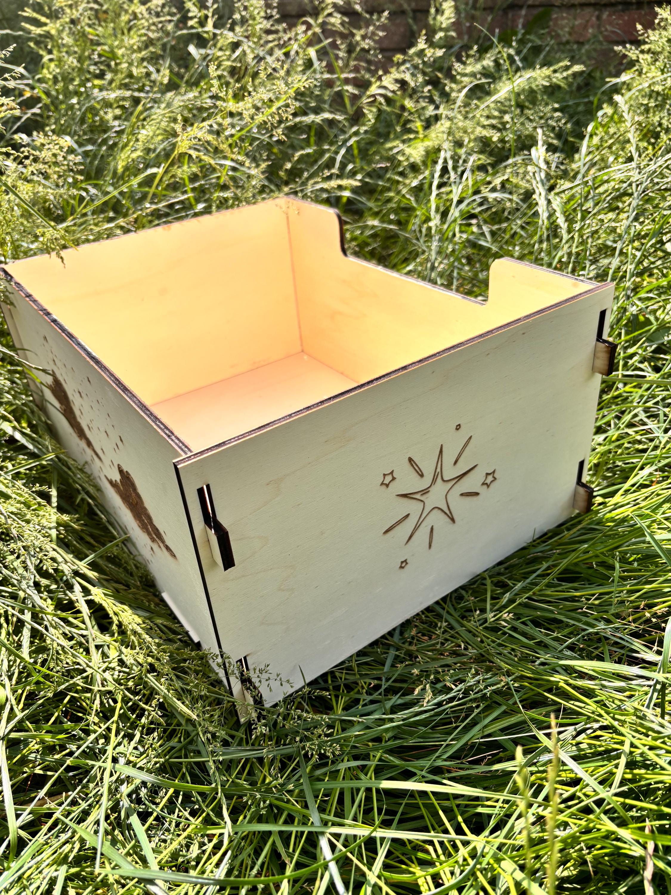 Animal Digbox suitable for Rabbits,  This Digbox is personalised with your rabbit's name on the front.