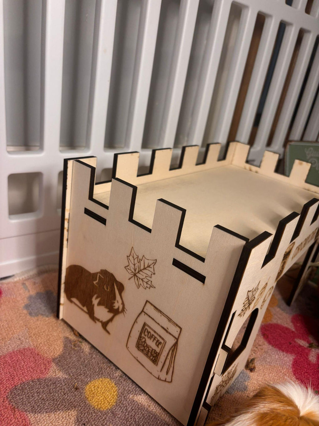 Guinea Pig Coffee Shop Hidey House - Formaldehyde Free, Non Toxic, Wooden, Slot Together & Modular