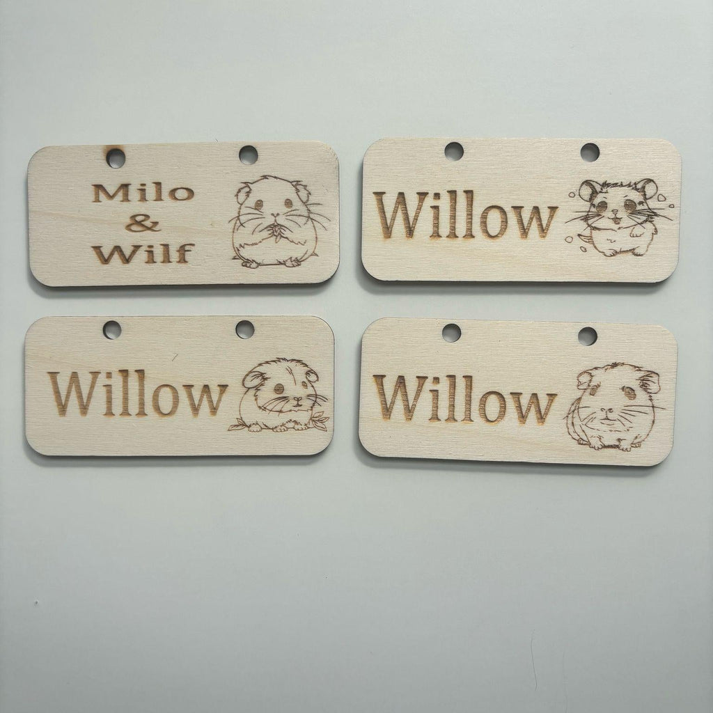 Personalised Hamster Name Sign - Standard or Formaldehyde Free Plywood|Custom Using water-based paint and animal-friendly
