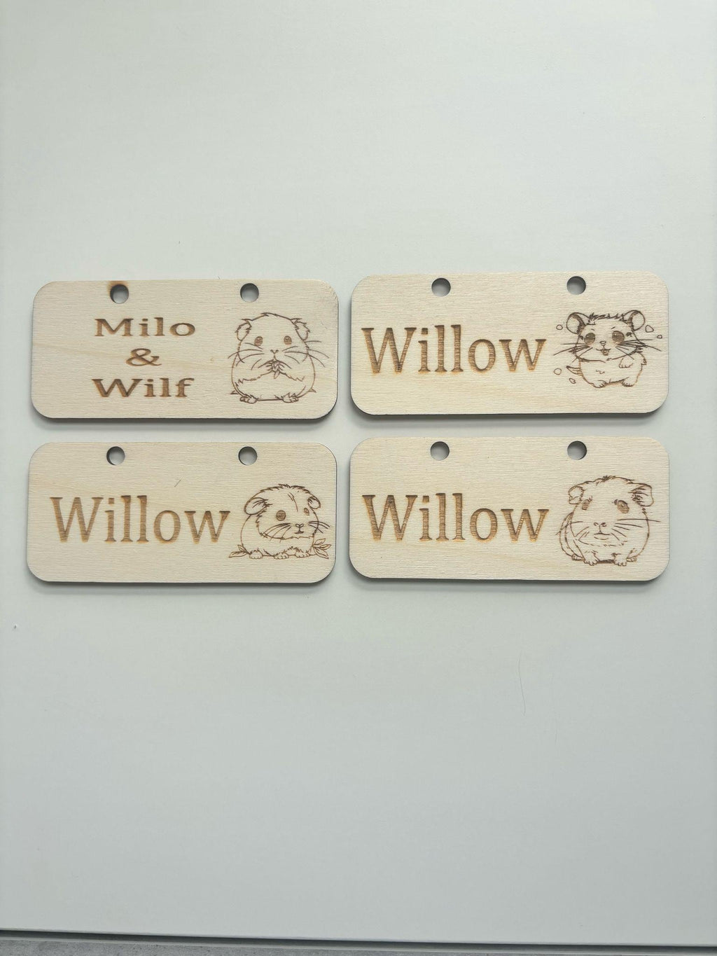 Personalised Hamster Name Sign - Standard or Formaldehyde Free Plywood|Custom Using water-based paint and animal-friendly