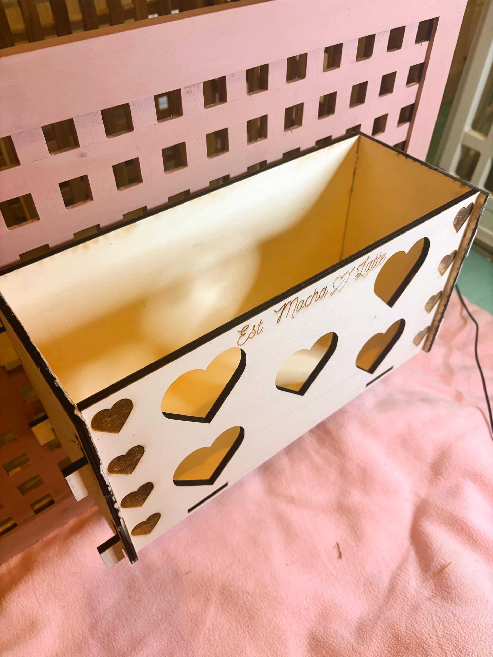 Rabbit and Guinea Pig Hay Feeder with Pets Names- Slot Together, Pet Safe Plywood