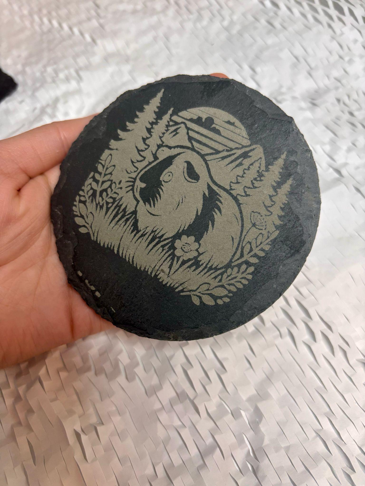 Guinea Pig Slate Drinking coasters, unique gift