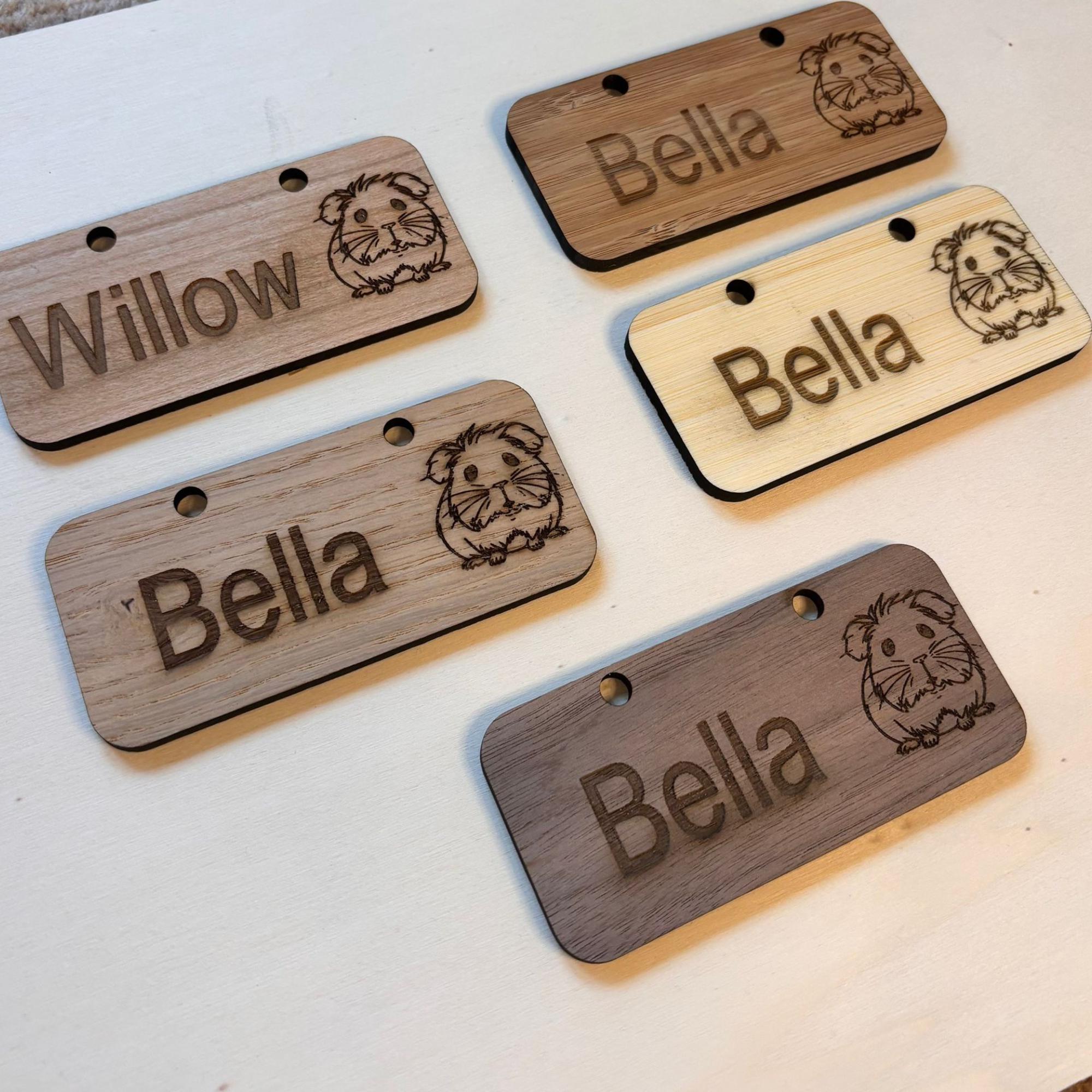 Personalised Guinea Pig Name Sign - Standard or Formaldehyde Free Plywood|Custom Using water-based paint and animal-friendly