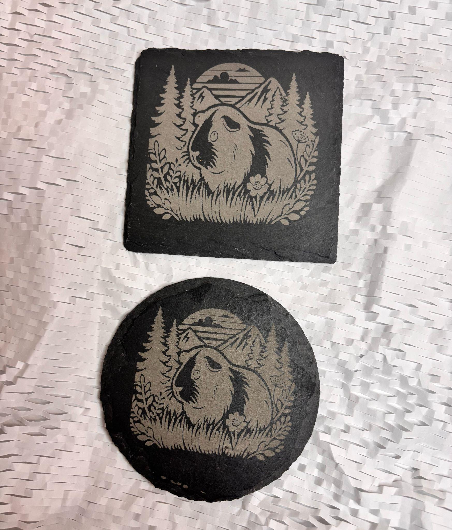 Guinea Pig Slate Drinking coasters, unique gift