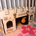 Guinea Pig Coffee Shop Hidey House - Formaldehyde Free, Non Toxic, Wooden, Slot Together & Modular