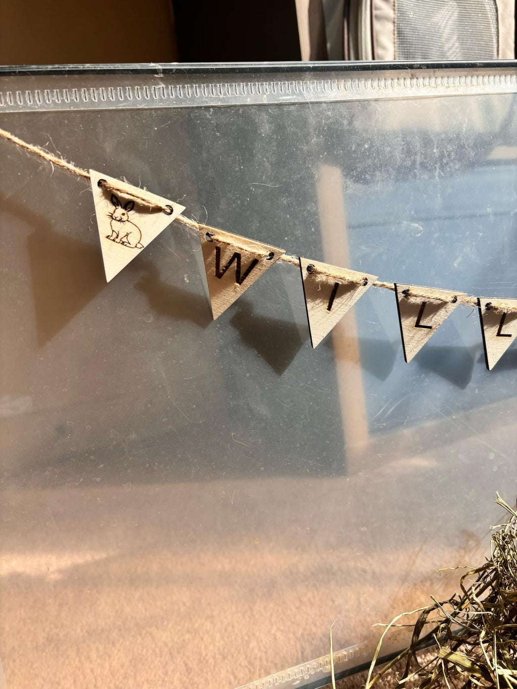 Rabbit Garland, Gift For Cavy Lover, Handmade Rabbit Banner, Rabbit name sign