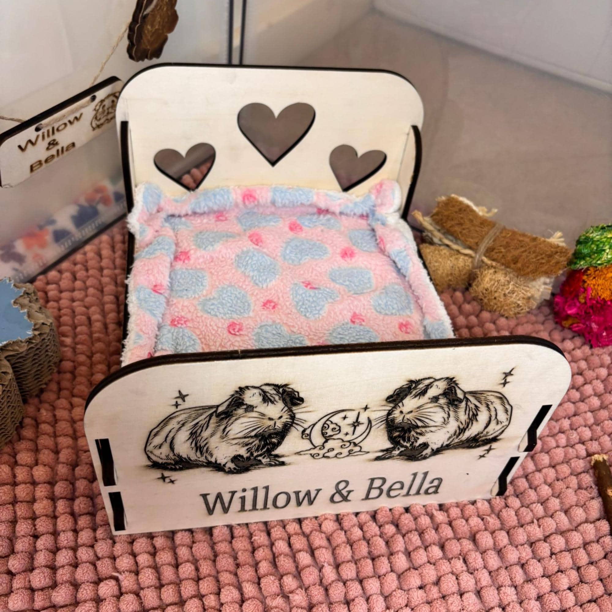 Personalized Small Animal Bed - Perfect Snuggle Spot for Guinea Pigs!