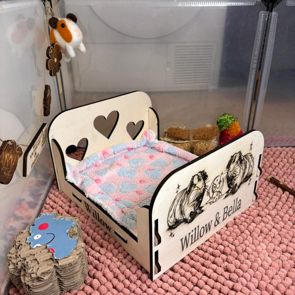 Personalized Small Animal Bed - Perfect Snuggle Spot for Guinea Pigs!