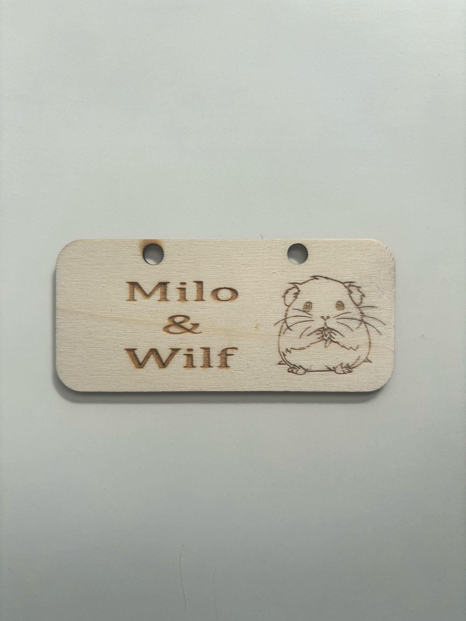 Personalised Hamster Name Sign - Standard or Formaldehyde Free Plywood|Custom Using water-based paint and animal-friendly