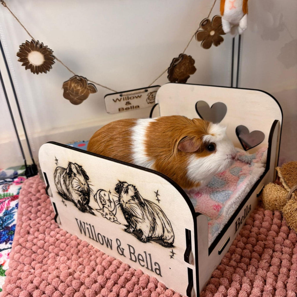 Personalized Small Animal Bed - Perfect Snuggle Spot for Guinea Pigs!