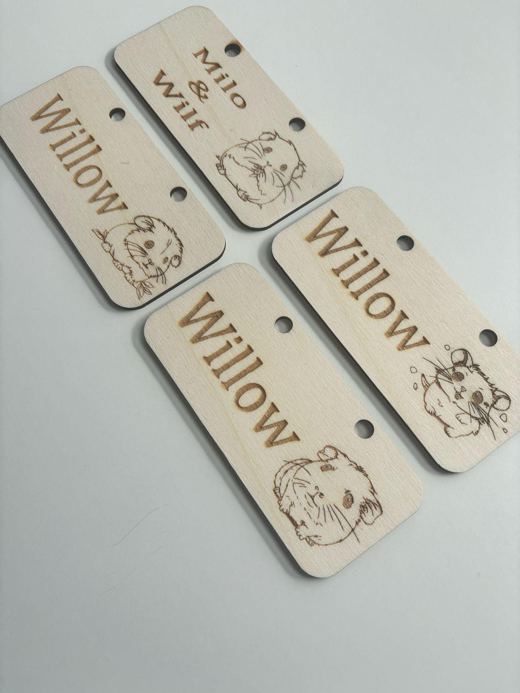 Personalised Hamster Name Sign - Standard or Formaldehyde Free Plywood|Custom Using water-based paint and animal-friendly