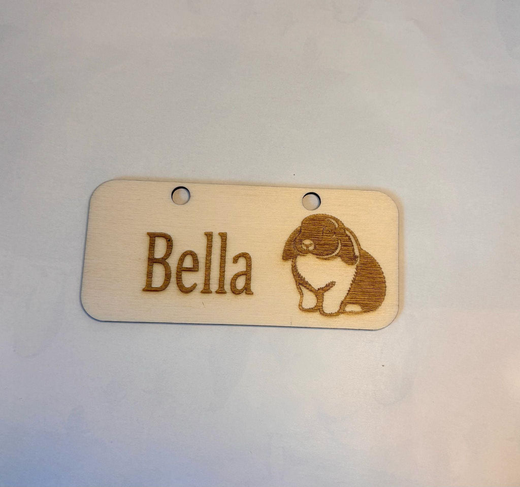 Personalised Rabbit, Name Sign - Standard or Formaldehyde Free Plywood|Custom Using water-based paint and animal-friendly