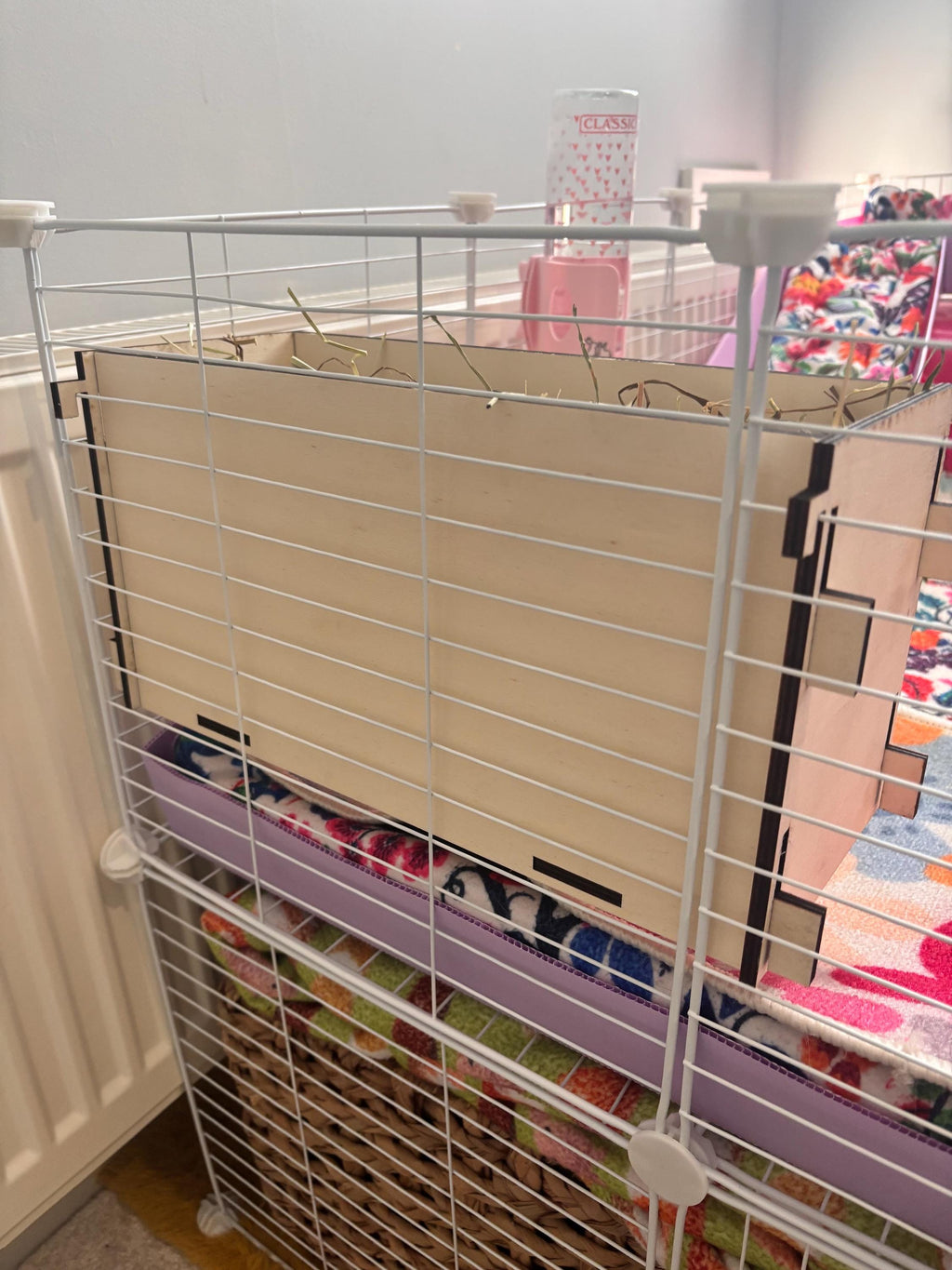 Rabbit and Guinea Pig Hay Feeder with Pets Names- Slot Together, Pet Safe Plywood