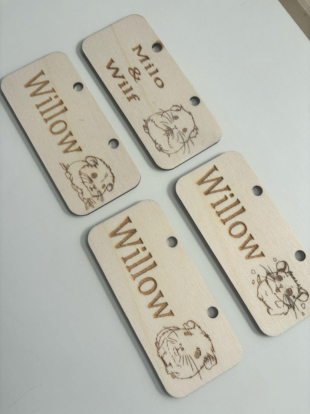 Personalised Hamster Name Sign - Standard or Formaldehyde Free Plywood|Custom Using water-based paint and animal-friendly