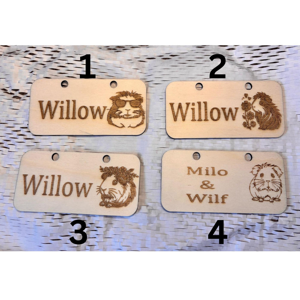 Personalised Guinea Pig Name Sign - Standard or Formaldehyde Free Plywood|Custom Using water-based paint and animal-friendly