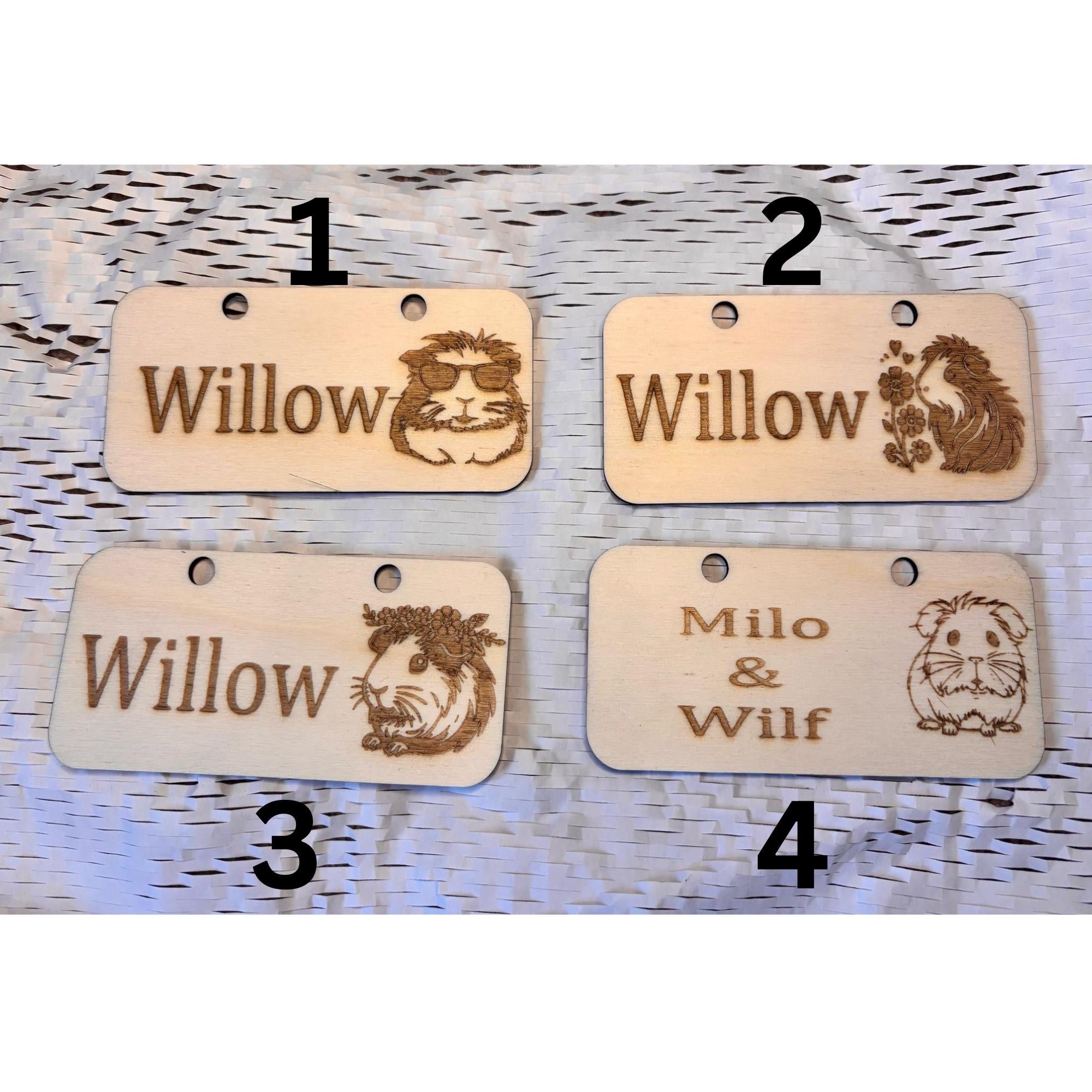 Personalised Guinea Pig Name Sign - Standard or Formaldehyde Free Plywood|Custom Using water-based paint and animal-friendly