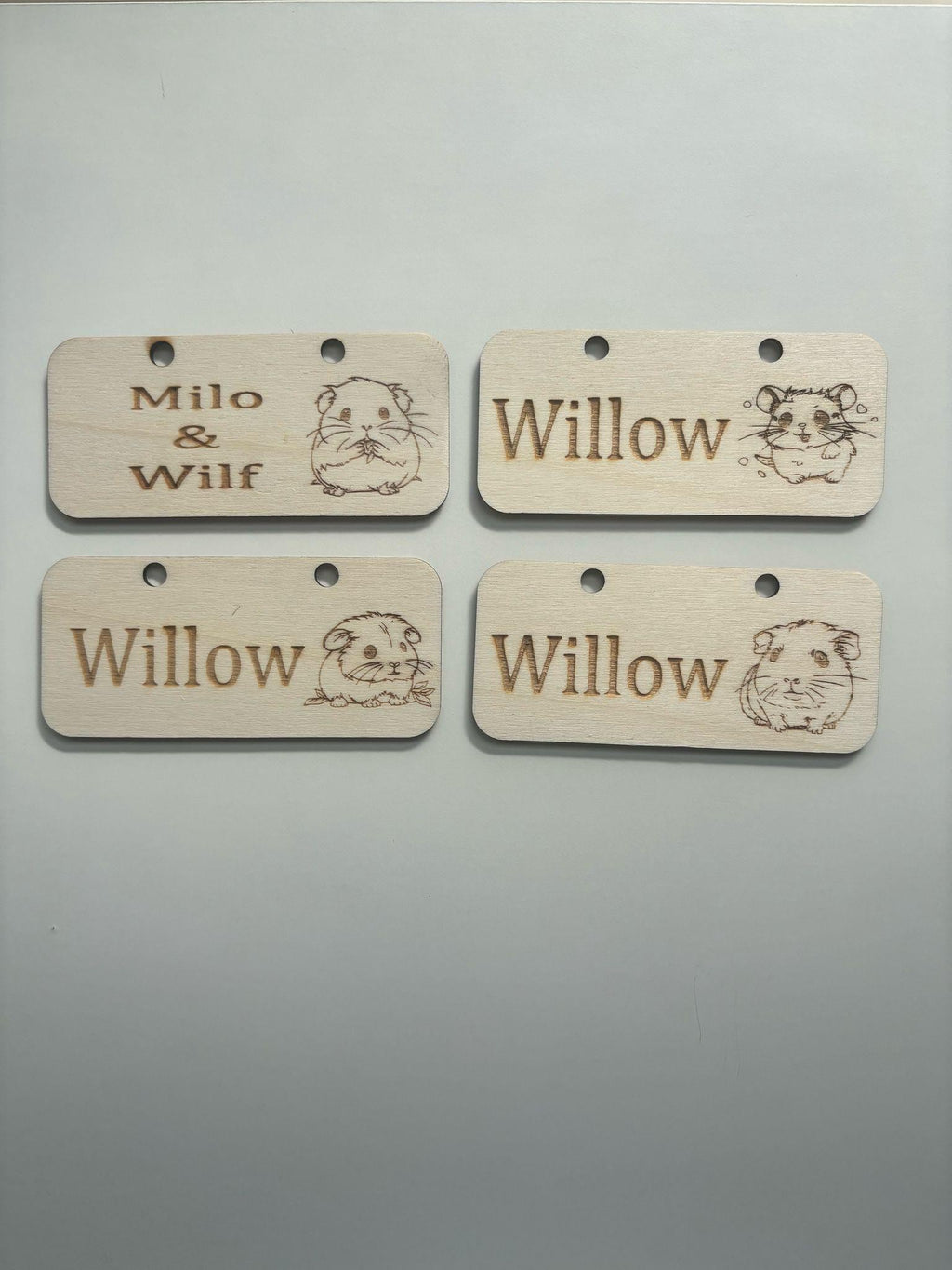 Personalised Hamster Name Sign - Standard or Formaldehyde Free Plywood|Custom Using water-based paint and animal-friendly