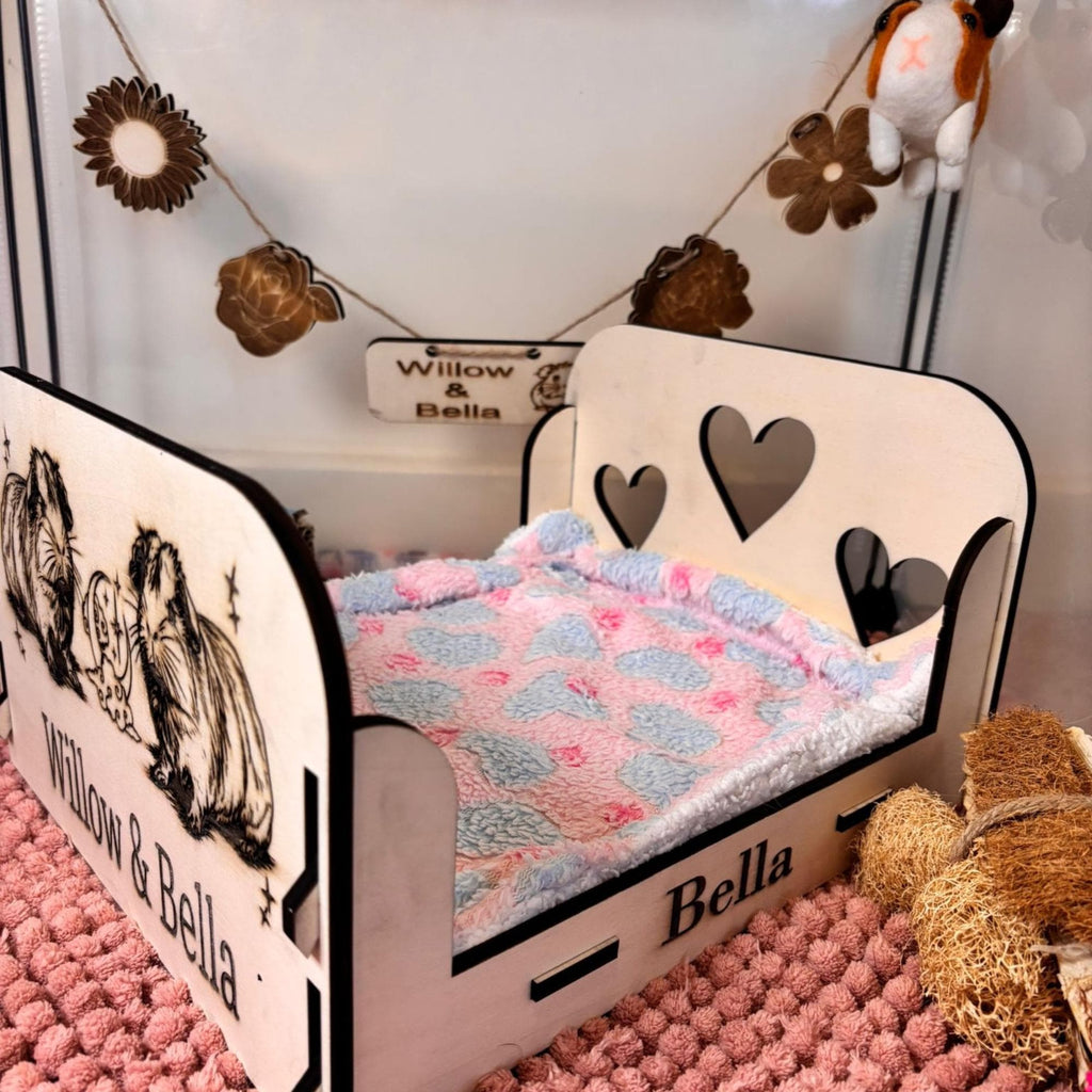 Personalized Small Animal Bed - Perfect Snuggle Spot for Guinea Pigs!