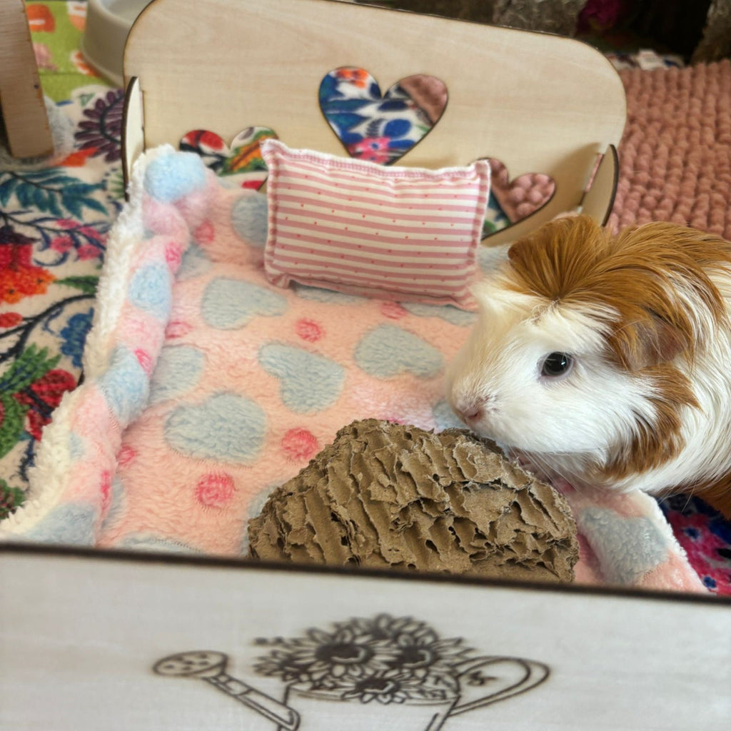 Small Animal Bed suitable for Guinea Pigs and Rabbits,  This Bed is personalised with your small animal's name on the side of the bed.